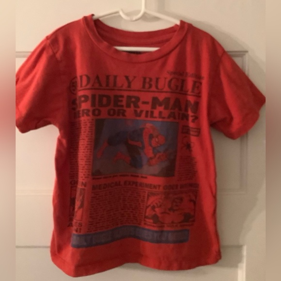Vintage Marvel Spider-Man Daily Bugle news T-shirt youth size 5 - Picture 2 of 6